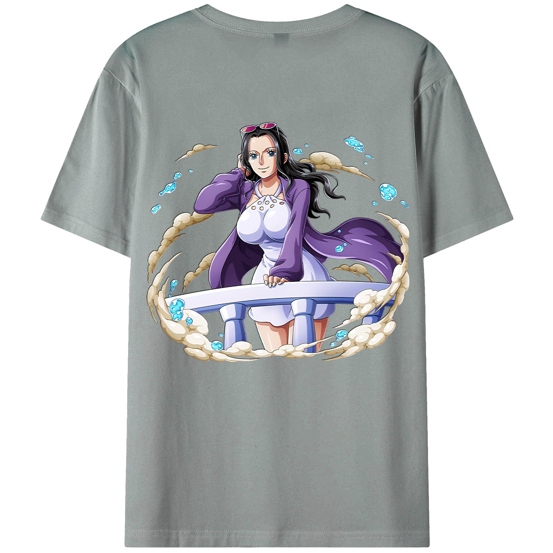 ワンピース ニコ・ロビン ONE PIECE Nico Robin 綿100％ メンズ半袖Tシャツ（バックプリント） 通気性